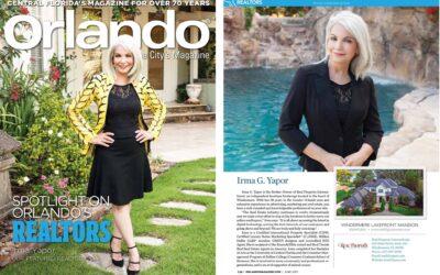 Irma Yapor selected as a Premier Realtor by Orlando Magazine 2017